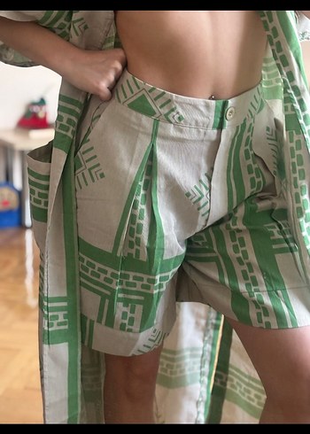 KİMONA ŞORT TAKIM L BEDEN - Görsel 4