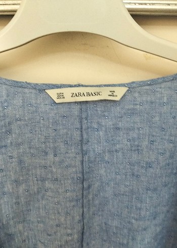 ZARA KETEN BLUZ M BEDEN - Görsel 5