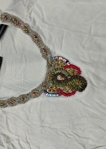 Boncuk İşlemeli Uzun Kollu Bohem Kadın Bluz - Görsel 10