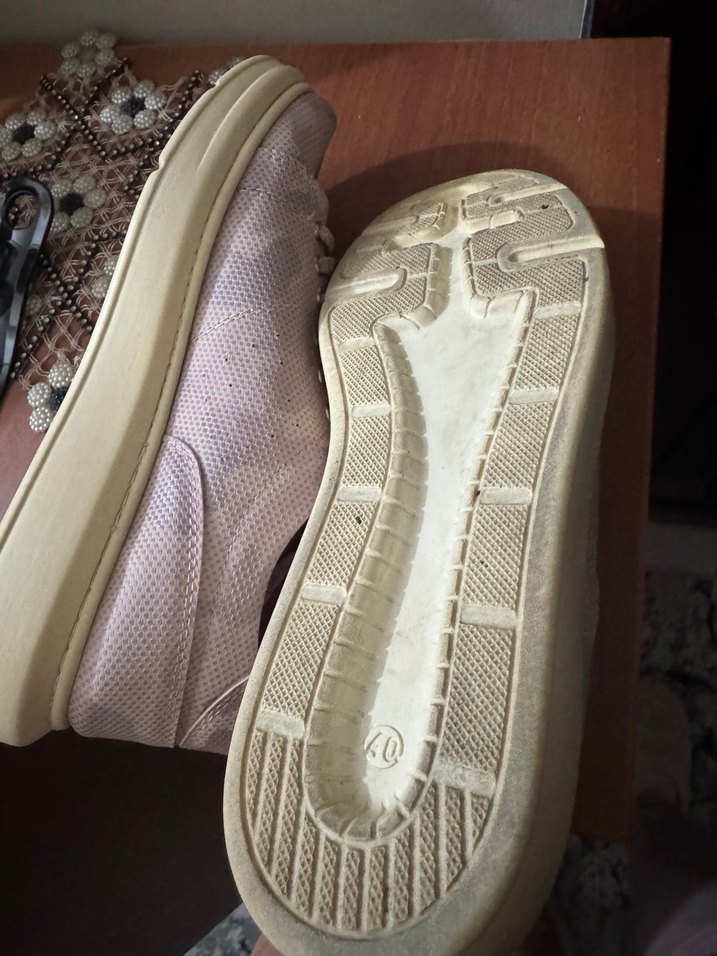 Pembe Yılan Desenli Kadın Spor Ayakkabı - Görsel 3