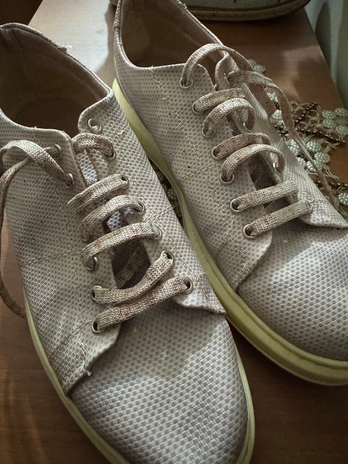 Pembe Yılan Desenli Kadın Spor Ayakkabı - Görsel 4