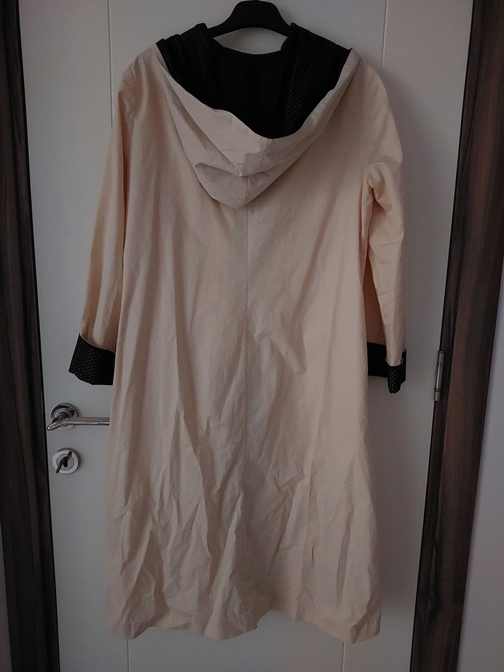 Bej Uzun Kadın Yağmurluk Notch Yaka Ghisa marka - Görsel 3