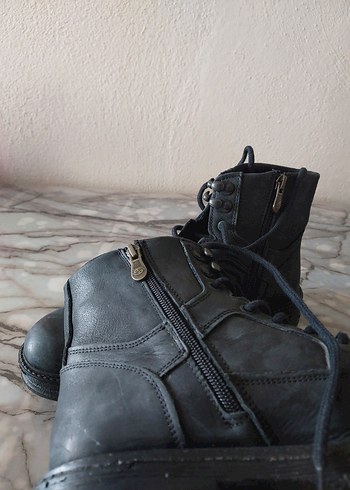 Tokalı Siyah Deri Erkek Bot - Görsel 8