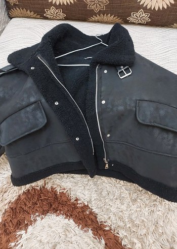 KÜRK DETAYLI BİKER CEKET - Görsel 4