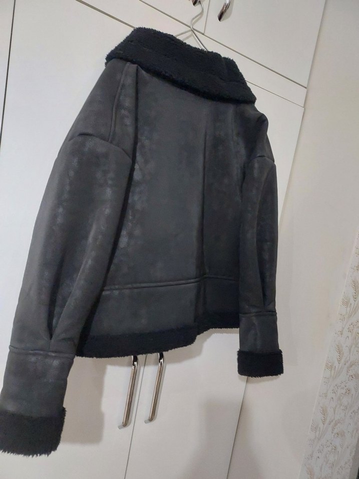 KÜRK DETAYLI BİKER CEKET - Görsel 3