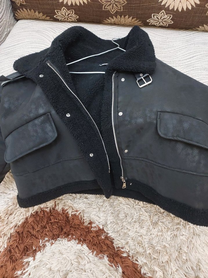 KÜRK DETAYLI BİKER CEKET - Görsel 4