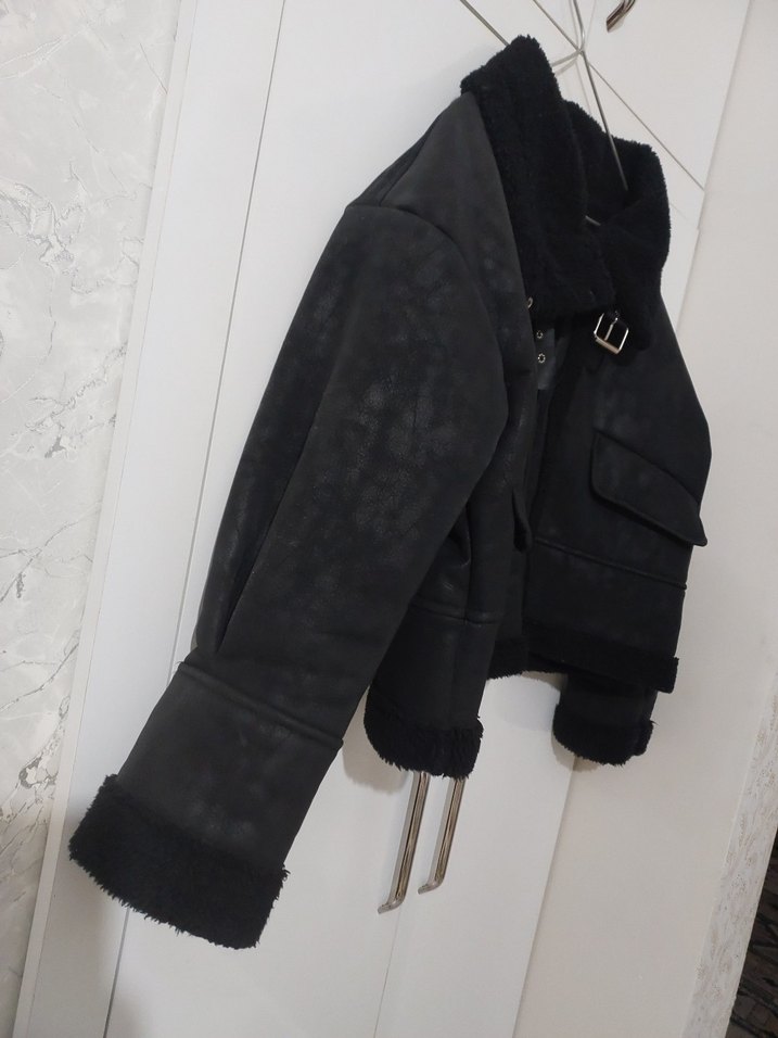 KÜRK DETAYLI BİKER CEKET - Görsel 2