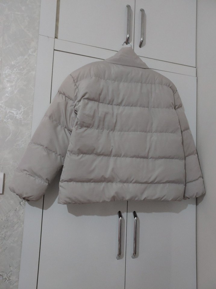 Bej Kadın Kışlık Mont - Görsel 4