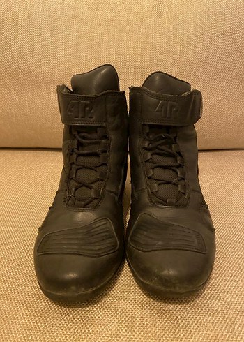 Kahverengi Deri Biker Botlar Tokalı motosiklet boyu - Görsel 2