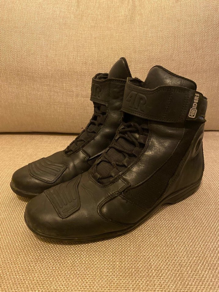 Kahverengi Deri Biker Botlar Tokalı motosiklet boyu - Görsel 3