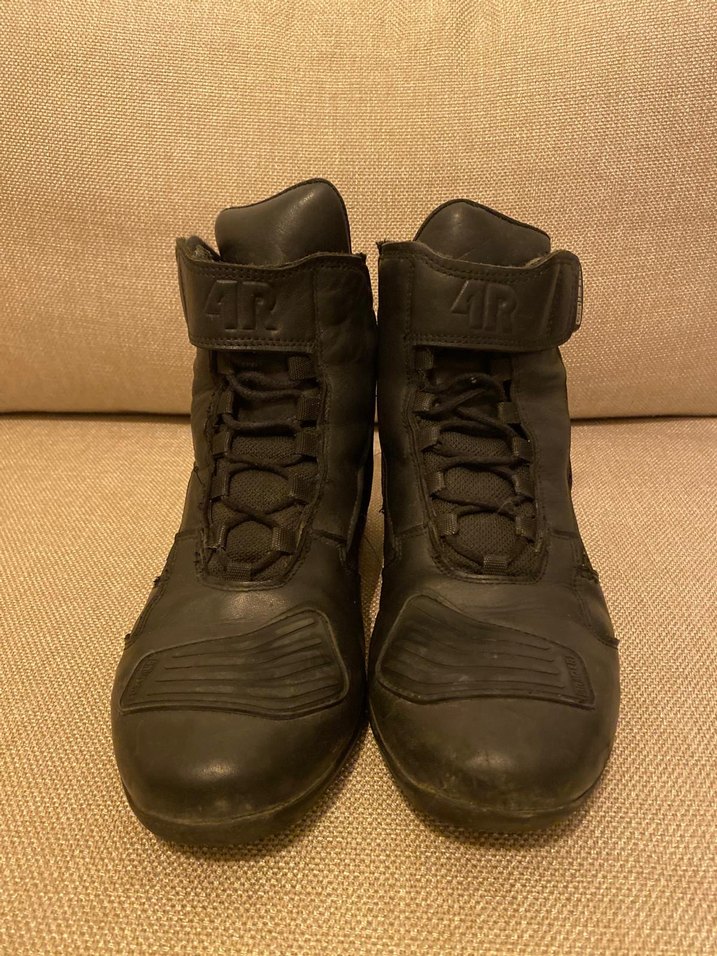 Kahverengi Deri Biker Botlar Tokalı motosiklet boyu - Görsel 2