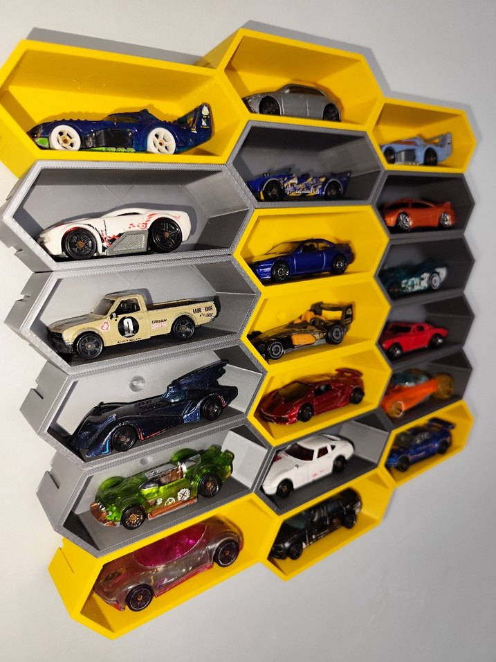 Sarı ve Gri Oyuncak araba Garajı rafı - Görsel 4