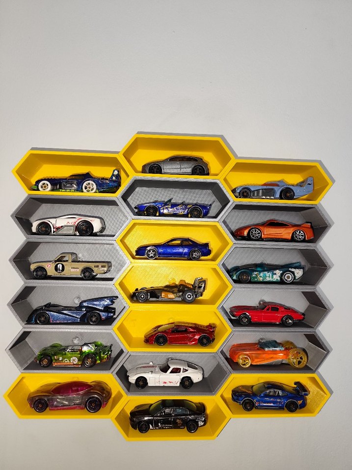 Sarı ve Gri Oyuncak araba Garajı rafı - Görsel 2