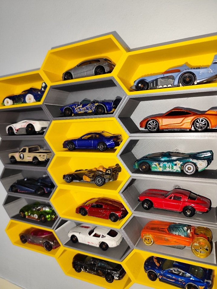 Sarı ve Gri Oyuncak araba Garajı rafı - Görsel 3