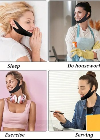 Yüz ve Çene Sıkılaştırıcı Maske. yüz Germe bandı - Görsel 11