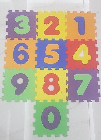 Çocuklar için eğitici rakamlı kare puzzle oyuncak