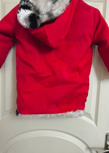 Kürk Detaylı Kırmızı Erkek Çocuk Kaban - Görsel 4