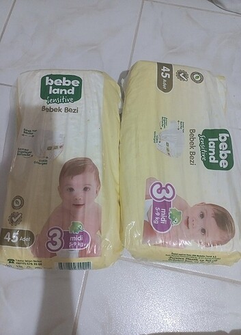 Bebeland bebek bezi 2 paket, 1 paket bebem natural