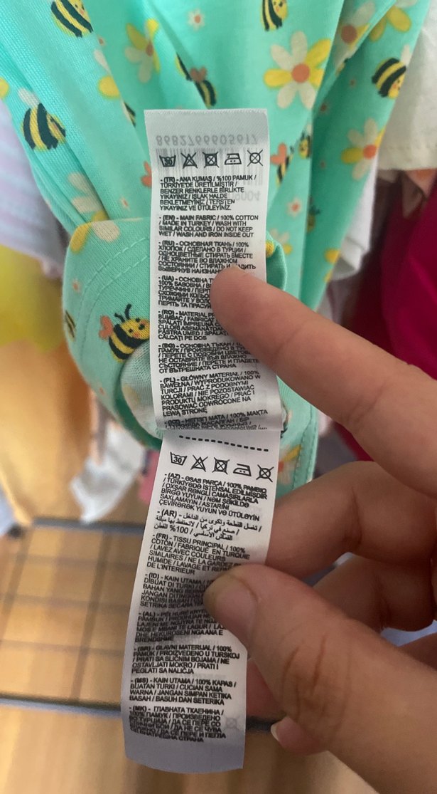 Kız Çocuk Yeşil Arı Desenli Kısa Kollu Tişört - Görsel 5