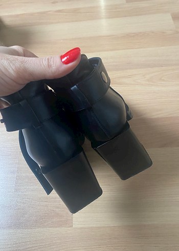 Tokalı Siyah Kadın Platform Topuklu Ayakkabı - Görsel 5