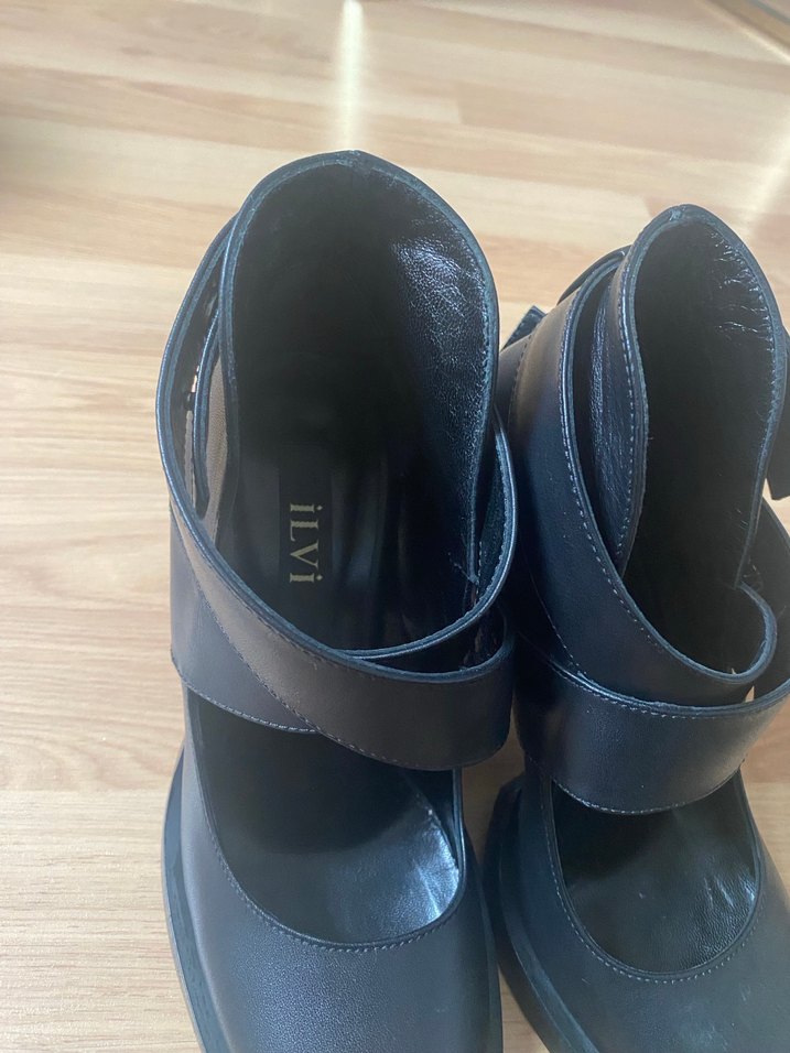 Tokalı Siyah Kadın Platform Topuklu Ayakkabı - Görsel 2