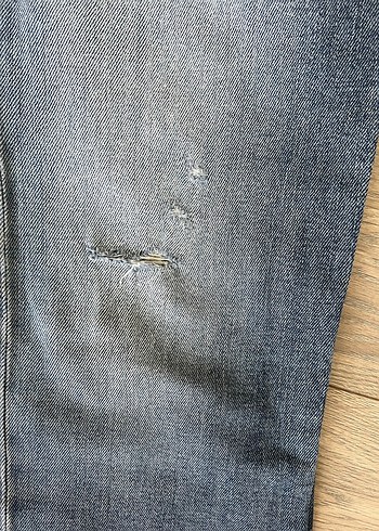 36 Beden Erkek Mavi Denim Regular Fit Midi Kot Pantolon