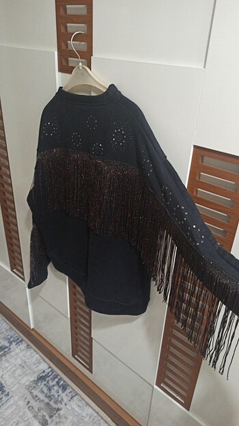 diğer Beden Işıl ışıl süslü bayanlara sweatshirt