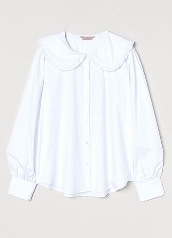 H&M Bebe Yaka Beyaz Gömlek 