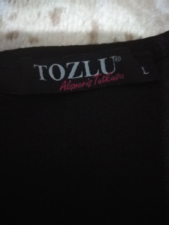 Dantel Detaylı Siyah Uzun Gösterişli Elbise tozlu marka L beden - Görsel 5