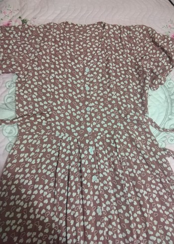 Bohem V Yaka Uzun Elbise - Görsel 3