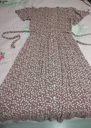 Bohem V Yaka Uzun Elbise - Görsel 5