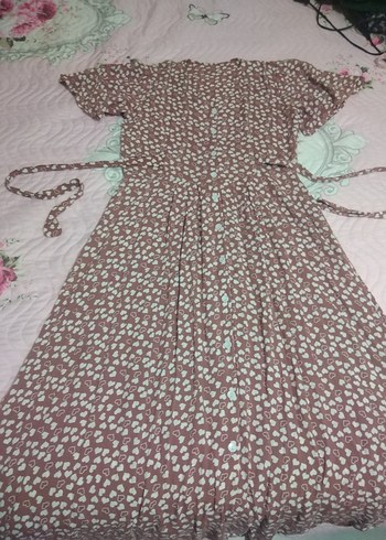 Bohem V Yaka Uzun Elbise - Görsel 6