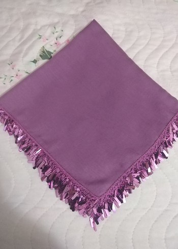 Renkli Kadın oyalı pullu yazma - Görsel 4