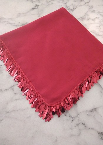 Renkli Kadın oyalı pullu yazma - Görsel 13