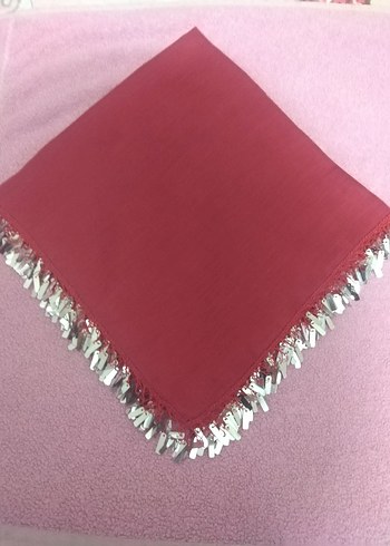 Renkli Kadın oyalı pullu yazma - Görsel 9