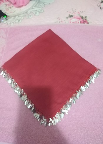 Kırmızı pullu oyalı yazma Çeyizlik hediyelik - Görsel 5