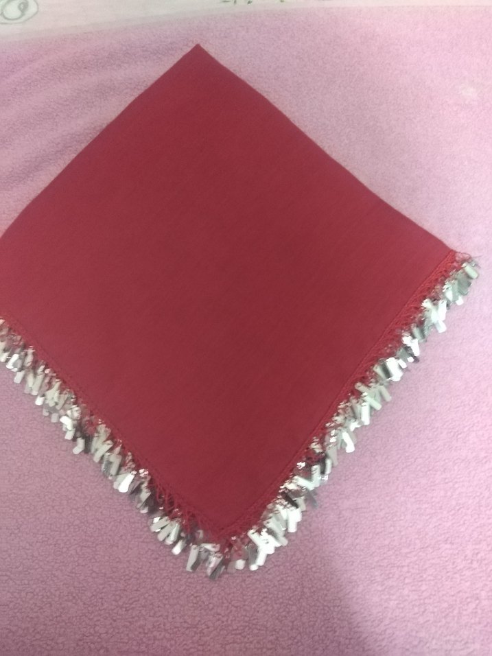 Kırmızı pullu oyalı yazma Çeyizlik hediyelik - Görsel 2