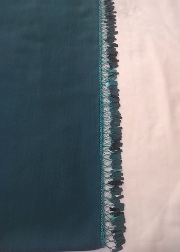 Turkuaz Kadın pullu oyalı yazma - Görsel 7