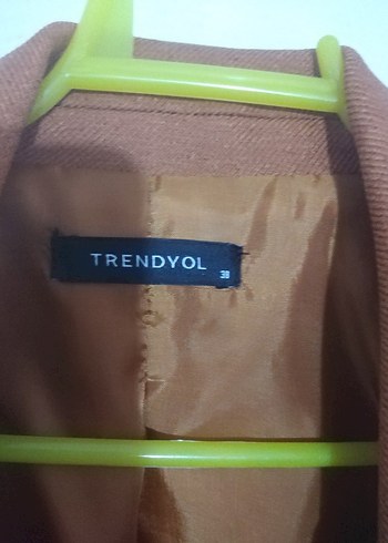 Camel renk Kadın Düğmeli Blazer Ceket - Görsel 4