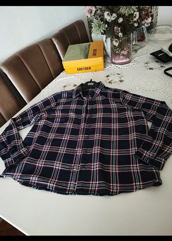 LC Waikiki Düğmeli Kareli Pamuklu Kadın Gömlek