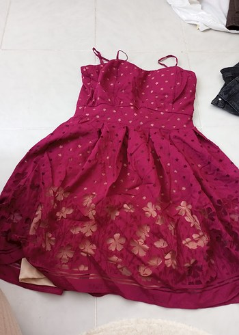 Mini, Dantelli, Askısız karışık Kadın Elbise - Görsel 6