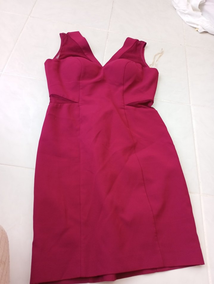 Mini, Dantelli, Askısız karışık Kadın Elbise - Görsel 3