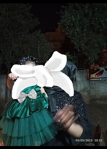 18-24 Ay Beden yeşil Renk Bebek cocuk abiye