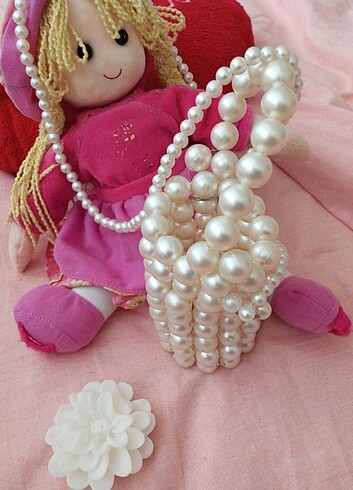 İnci boncuk çanta - Görsel 3