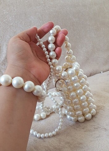 İnci boncuk çanta - Görsel 9