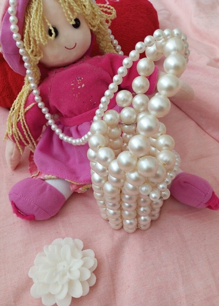 İnci boncuk çanta  - Görsel 3