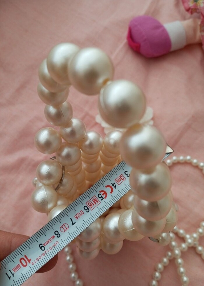 İnci boncuk çanta  - Görsel 5