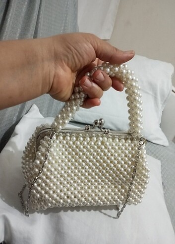 İnci boncuk çanta  - Görsel 4