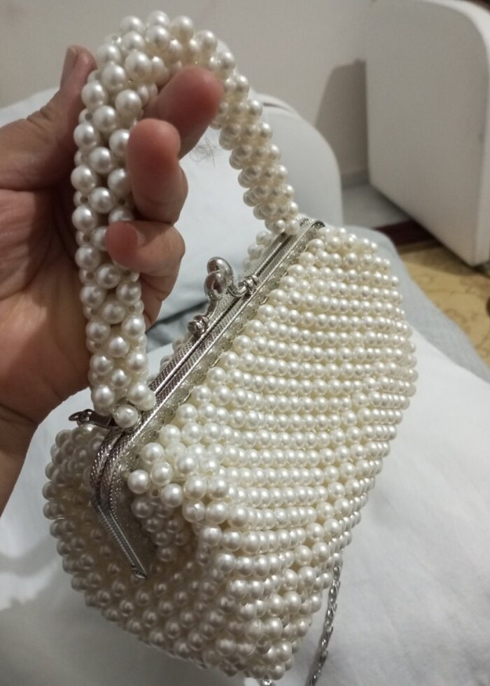 İnci boncuk çanta  - Görsel 2