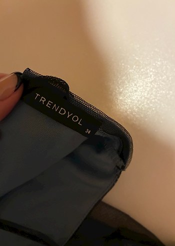 İnce Askılı Lacivert Mini Elbise - Görsel 4